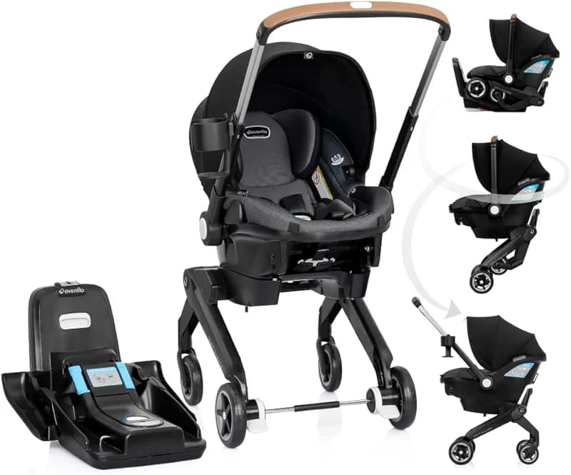 Evenflo Shyft DualRide Infant Car Seat Stroller Combo with Carryall — image 4