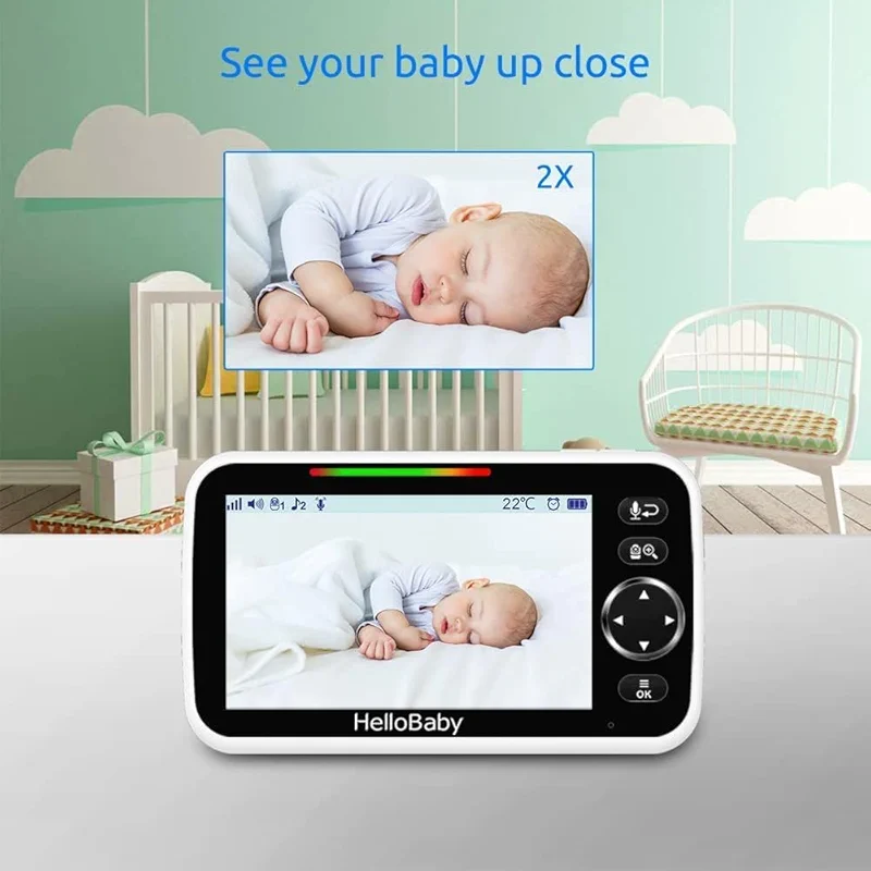 HelloBaby Upgrade 5’’ Baby Monitor with 30-Hour Battery — image 7