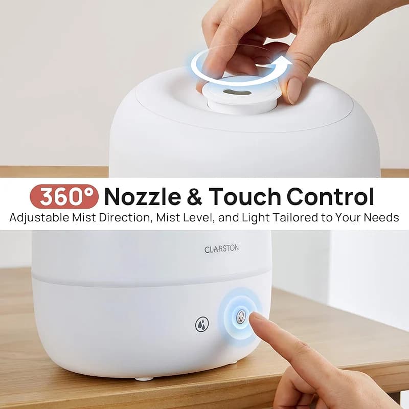 Clarston 2L Cool Mist Humidifier for Bedroom with 360° Adjustable Nozzle — image 3