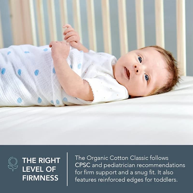 Naturepedic Organic Baby Crib Mattress - 2-Stage Lightweight Infant & — image 5