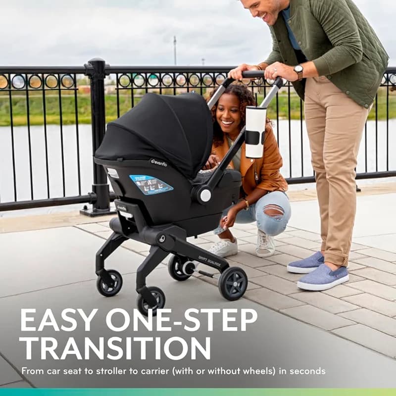 Evenflo Shyft DualRide Infant Car Seat Stroller Combo with Carryall — image 6
