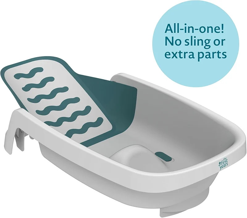 The First Years 4-in-1 Reclining Baby Bathtub – Grows-with-Baby Adjustable — image 2