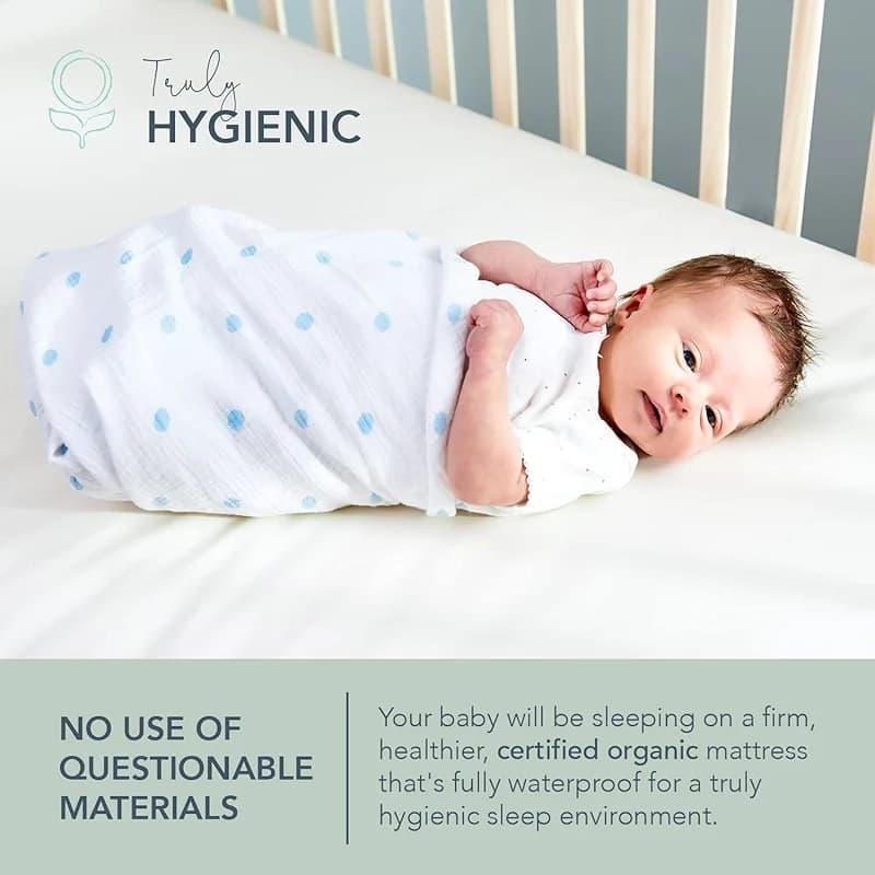 Naturepedic Organic Baby Crib Mattress - 2-Stage Lightweight Infant & — image 2