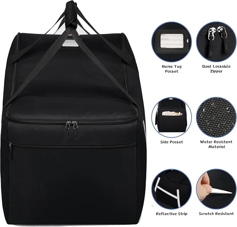 Infant Car Seat Travel Bag for Airplane Compatible with All Nuna Pipa Car — image 7