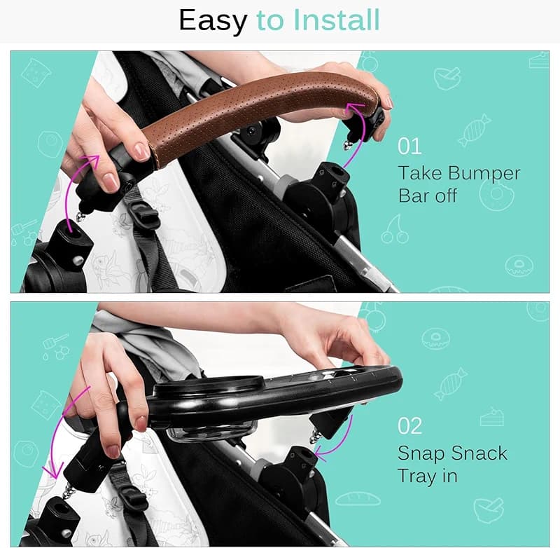 Snack Tray Fits for UPPAbaby Vista/Vista V2/Vista V3/Cruz/Cruz V2/ — image 4