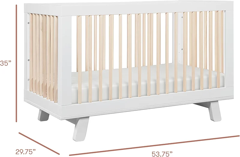 babyletto Hudson 3-in-1 Convertible Baby Crib with Wooden Toddler Bed & — image 7