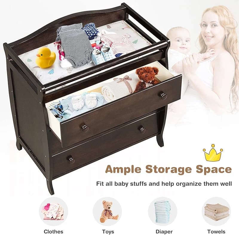 Costzon 3-Drawer Changing Table — image 2