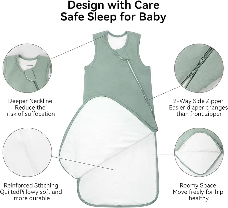 BubblePanda Rayon Made from Bamboo Sleep Sack 12-18 Months 0.5 Tog Soft