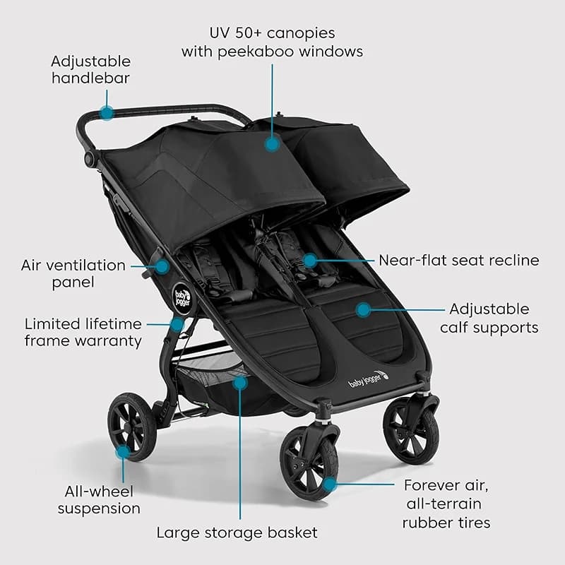 BaJogger City Mini GT2 All-Terrain Side by Side Double Stroller — image 3