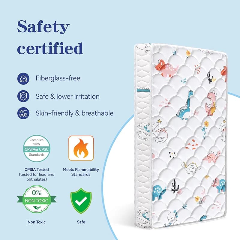 Letmxiu Premium 5" Crib Mattress and Toddler Mattress — image 4