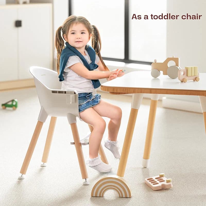 Fodoss 3-in-1 Wooden High Chair for Babies and Toddlers — image 4