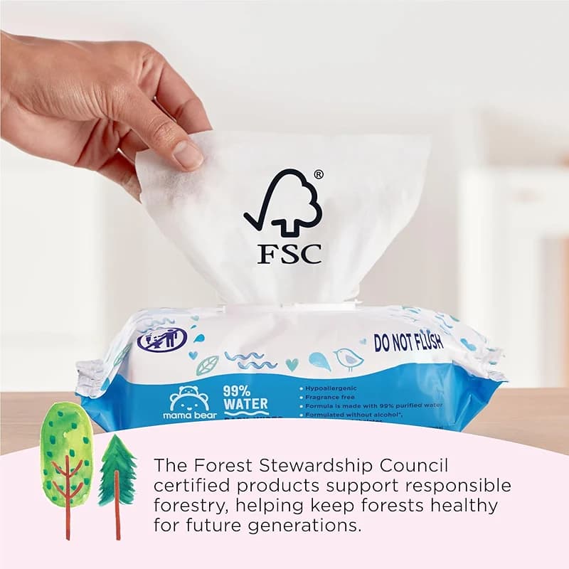 Amazon Brand - Mama Bear 99% Water Baby Wipes — image 5