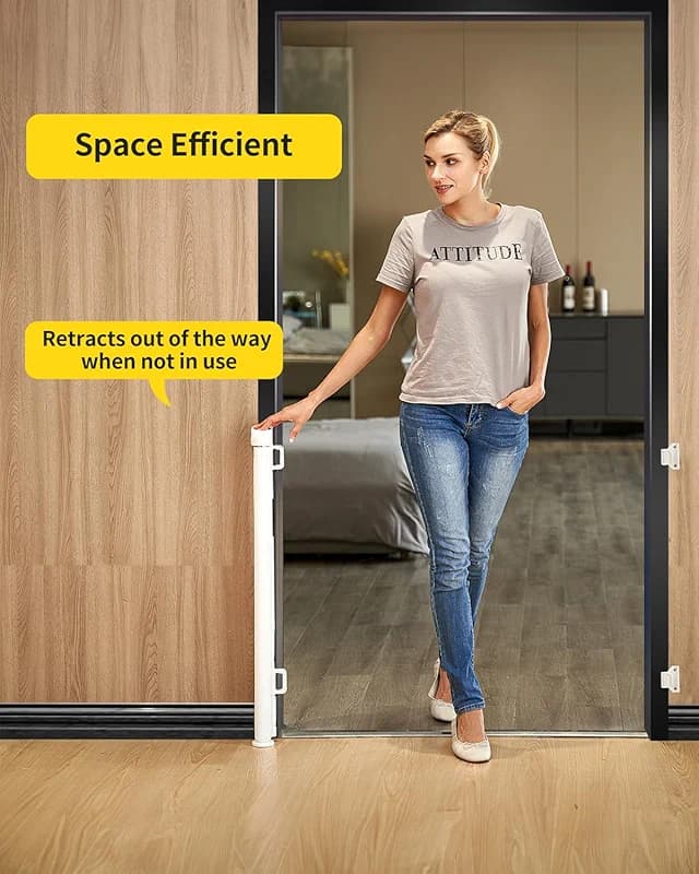Retractable Baby Gate for Stairs – 33” Height — image 5