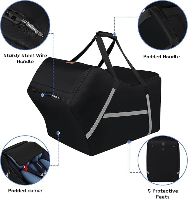 Infant Car Seat Travel Bag for Airplane Compatible with All Nuna Pipa Car — image 3