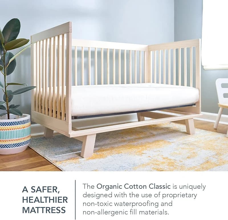 Naturepedic Organic Baby Crib Mattress - 2-Stage Lightweight Infant & — image 3