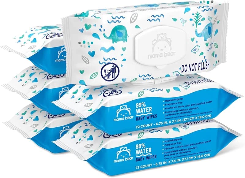 Amazon Brand - Mama Bear 99% Water Baby Wipes — image 7