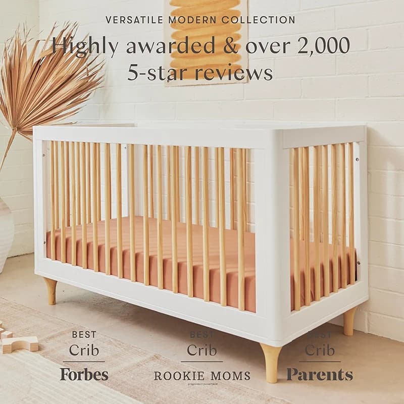 babyletto Lolly 3-in-1 Convertible Crib with Toddler Bed Conversion Kit in — image 6