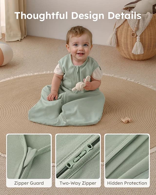 Yoofoss Baby Sleep Sack 0-6 Months Wearable Blanket for Babies 100% — image 6