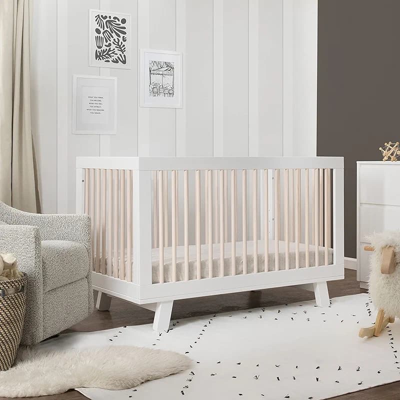 babyletto Hudson 3-in-1 Convertible Baby Crib with Wooden Toddler Bed & — image 4