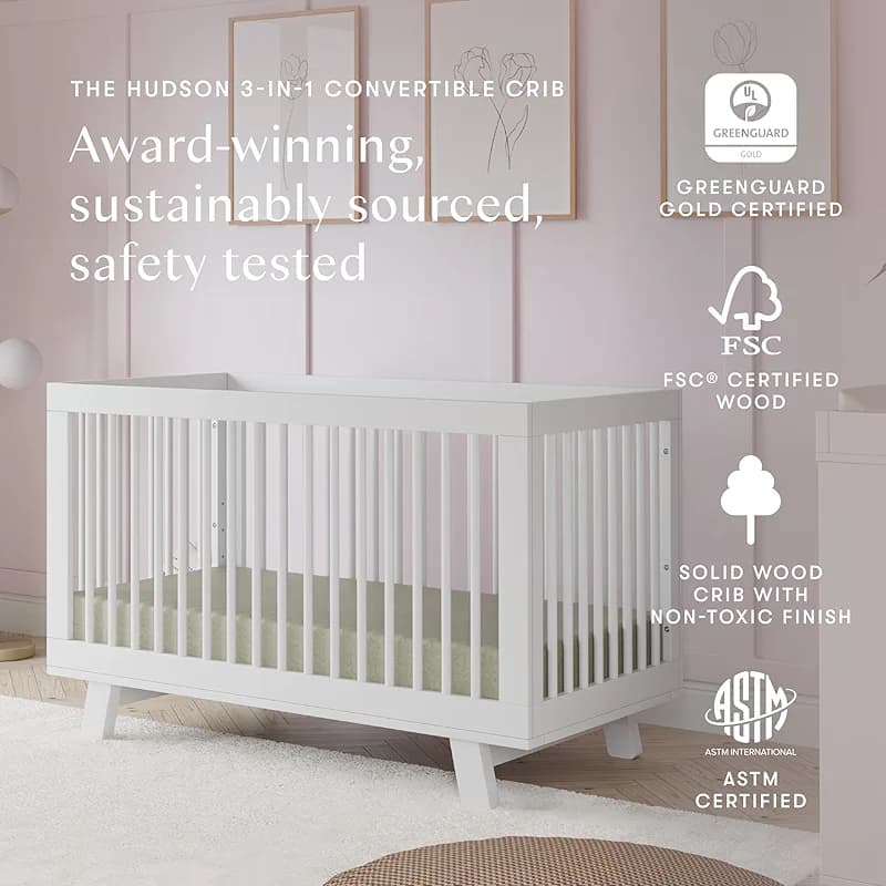 babyletto Hudson 3-in-1 Convertible Baby Crib with Toddler Bed & Daybed — image 6