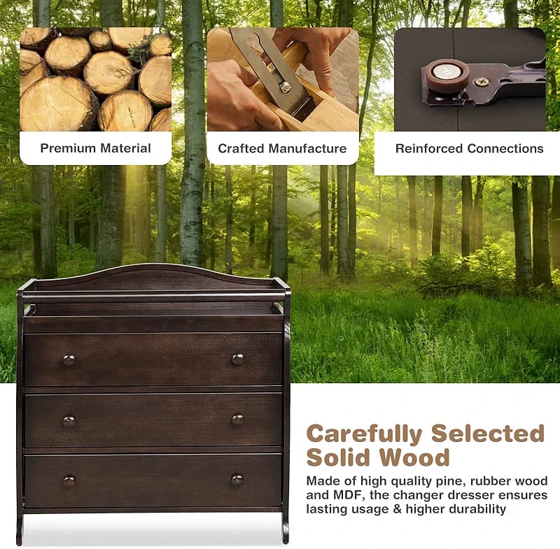 Costzon 3-Drawer Changing Table — image 7