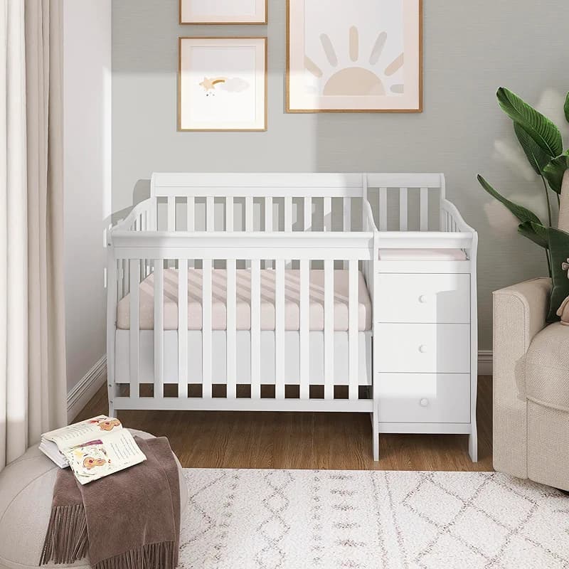 Dream On Me Jayden 4‑in‑1 Mini Convertible Baby Crib & Changer with — image 6
