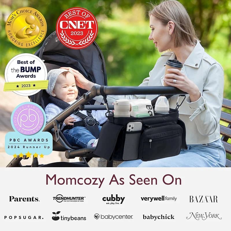 Momcozy Universal Stroller Organizer with Insulated Cup Holder Detachable — image 5