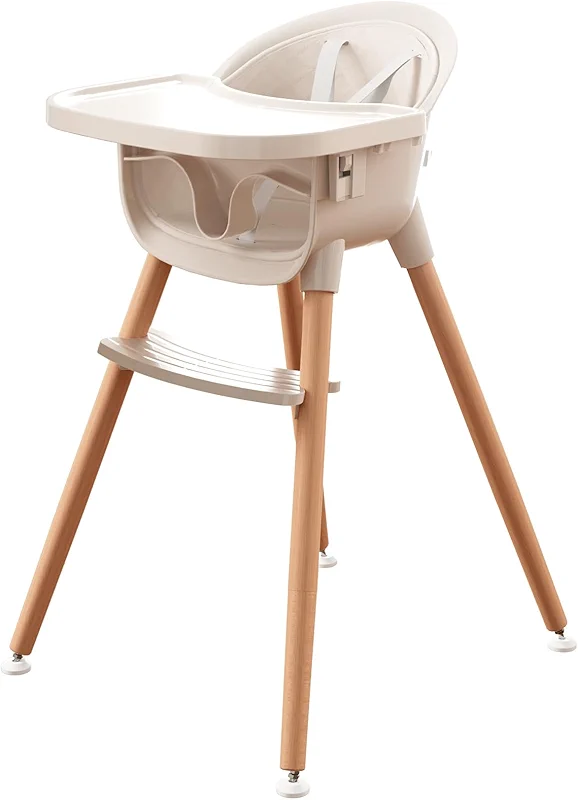 Fodoss 3-in-1 Wooden High Chair for Babies and Toddlers