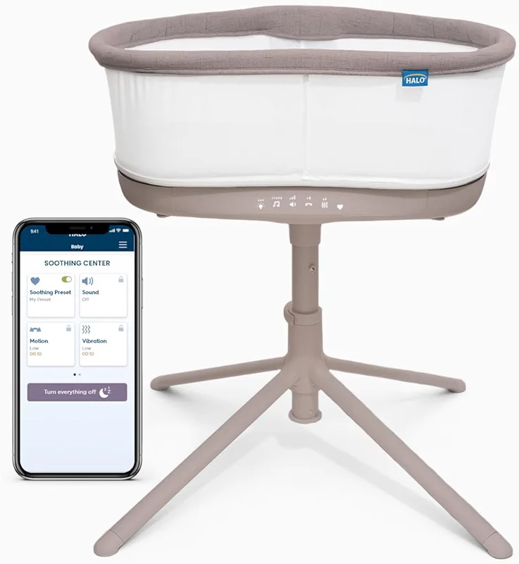 HALO BassiNest Connected Swivel Sleeper 3.0 – Smart Bassinet with
