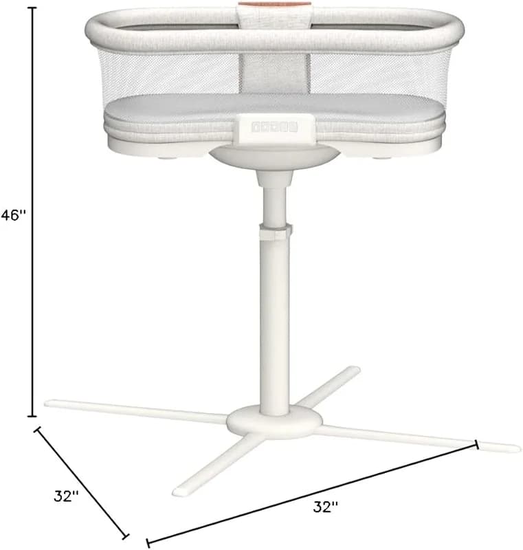 HALO BassiNest Luxe Swivel Sleeper - Over-Bed Baby Bassinet with 360°