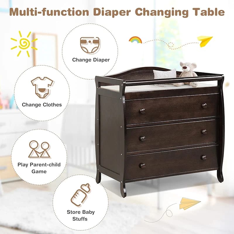 Costzon 3-Drawer Changing Table