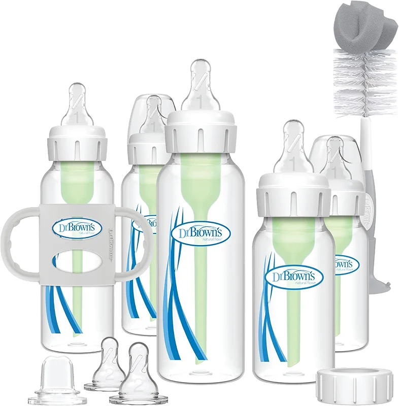 Dr. Brown's Anti-Colic Options + Narrow Bottle to Sippy Gift Set with Soft
