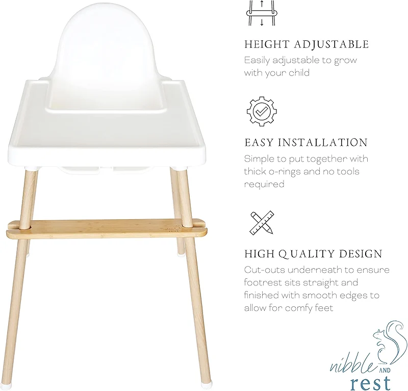Nibble and Rest Woodsi Footsi Highchair Footrest for IKEA Antilop