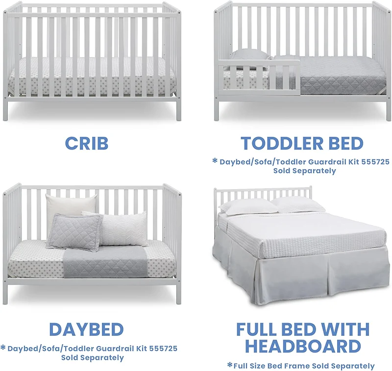 Delta Children Heartland 4-in-1 Convertible Crib - Greenguard Gold