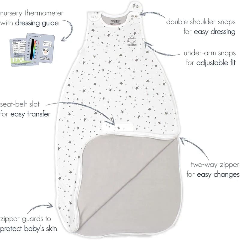 Woolino Ultimate Baby Sleep Sack – 4 Season Merino Wool Sleeping Bag