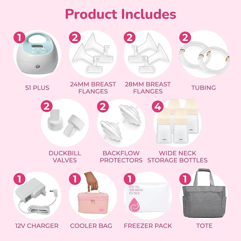 SPECTRA S1 Plus Electric Breast Milk Pump with Tote Bag